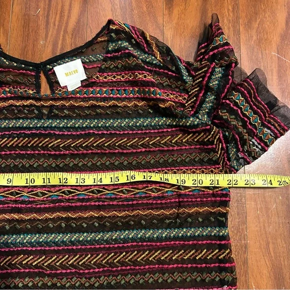 Maeve by Anthropologie Naples Embroidered Mesh Blouse size L. - Picture 12 of 12